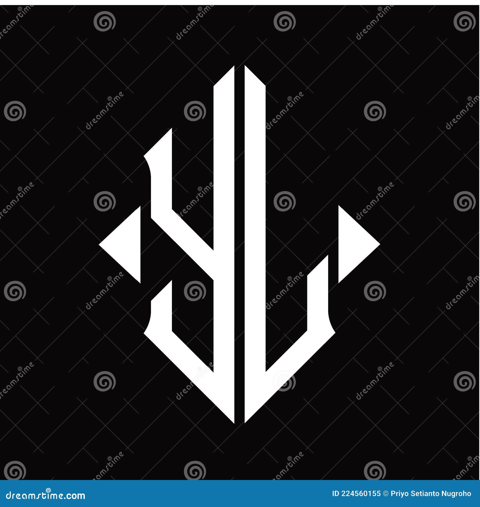 YL Logo monogram with shield and circluar shape design tamplate Stock  Vector