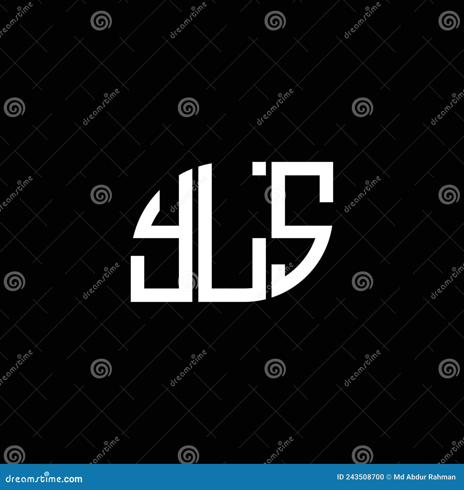YLS Letter Logo Design on White Background. YLS Creative Initials Letter Logo Concept Stock