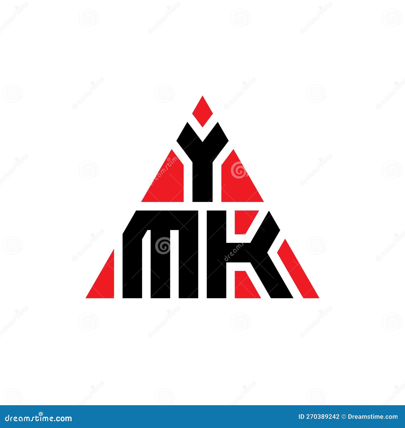 YMK Triangle Letter Logo Design with Triangle Shape. YMK Triangle Logo ...