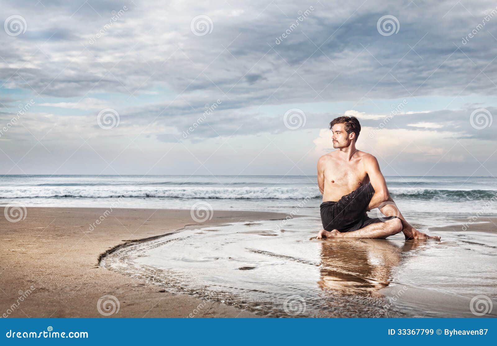 Man on beach pose - - 3D Warehouse