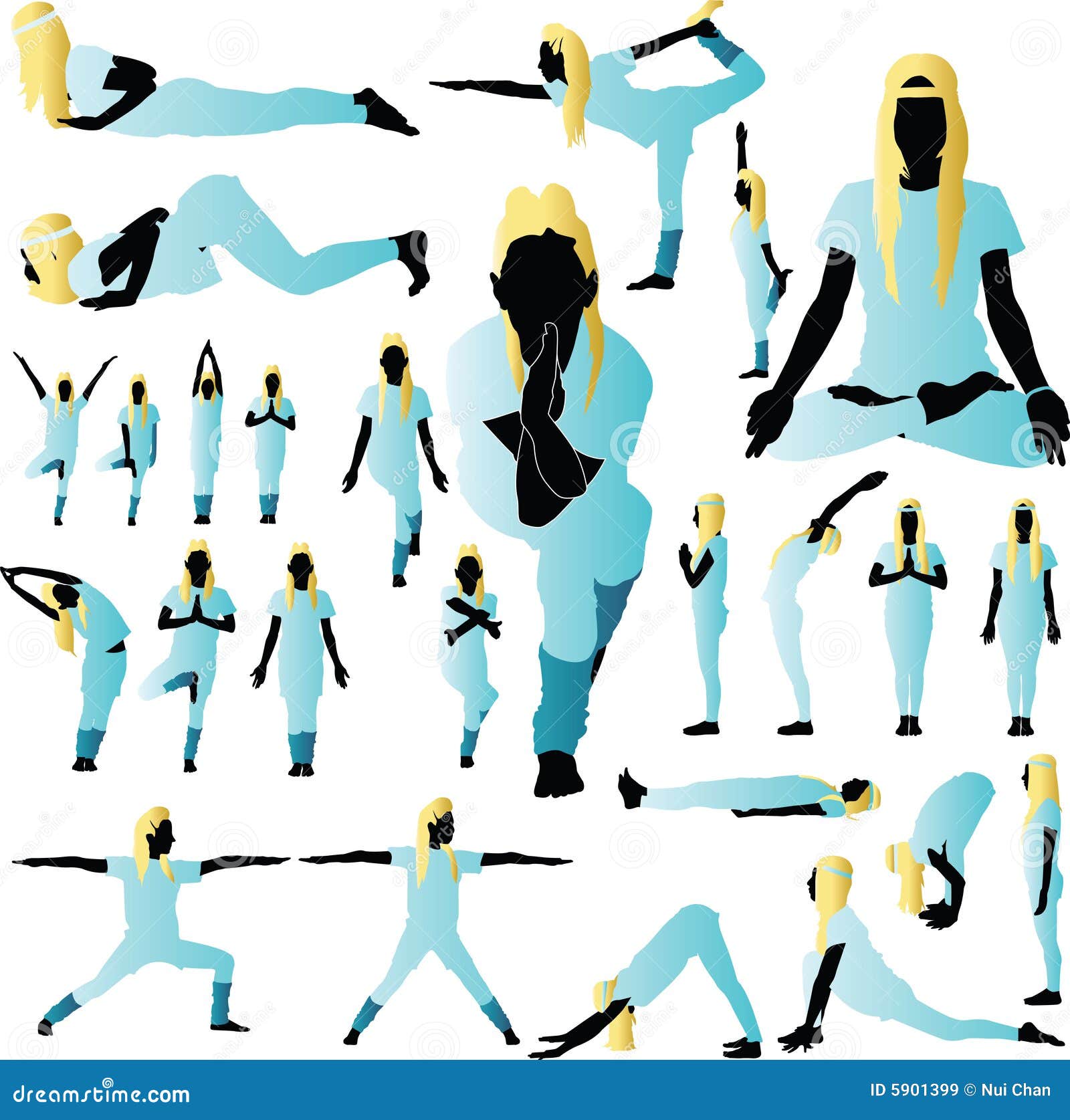 Yoga Beauty stock vector. Illustration of lady, body, figure - 5901399