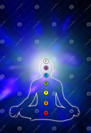 Yoga and chakras stock illustration. Illustration of manipura - 6008376