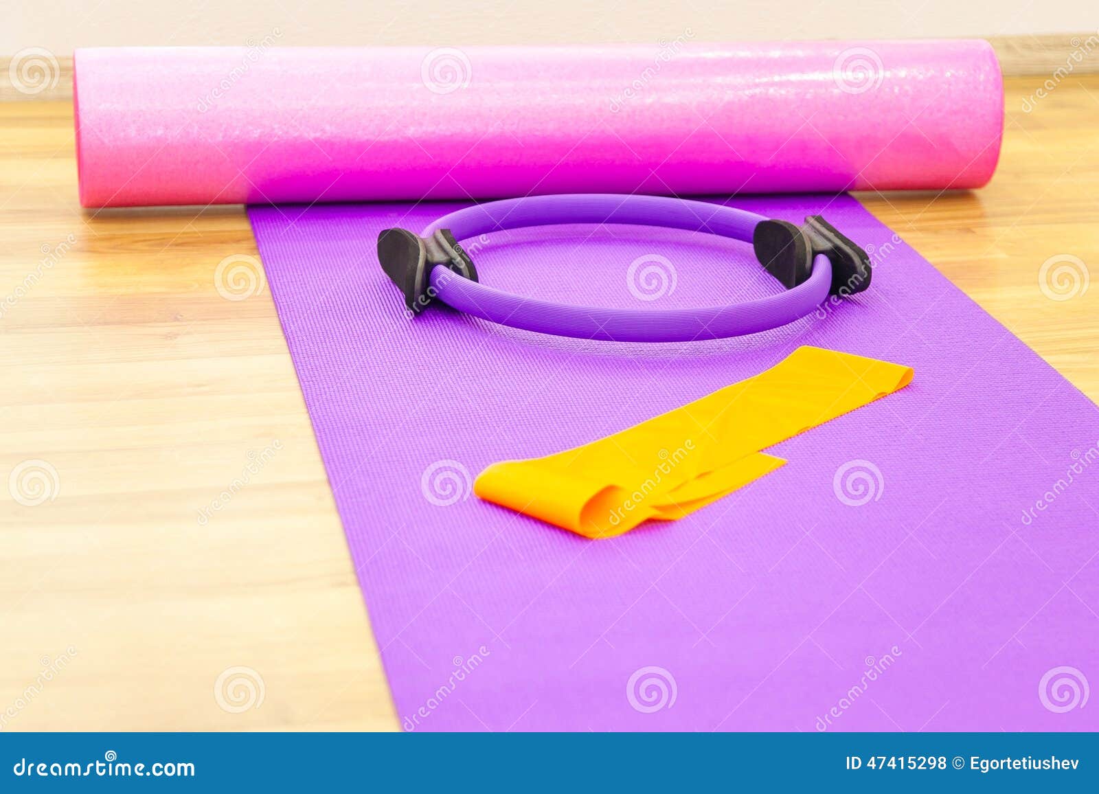 Yoga or Fitness, Aerobic Accessories. Stock Photo - Image of colour ...