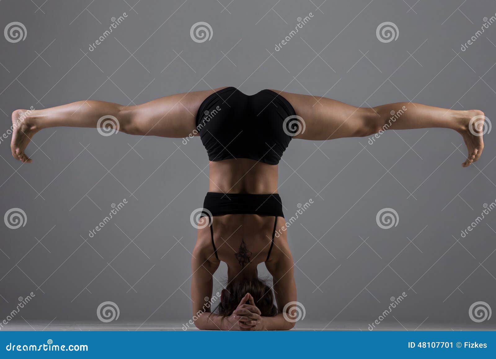 yoga girl in asana