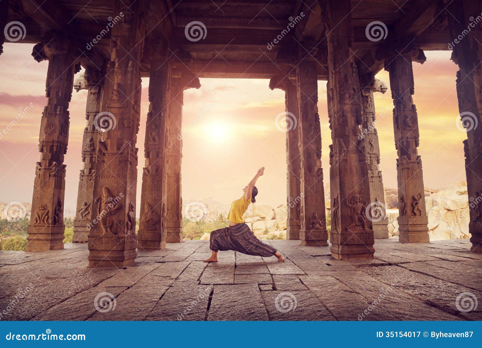 yoga in hampi temple