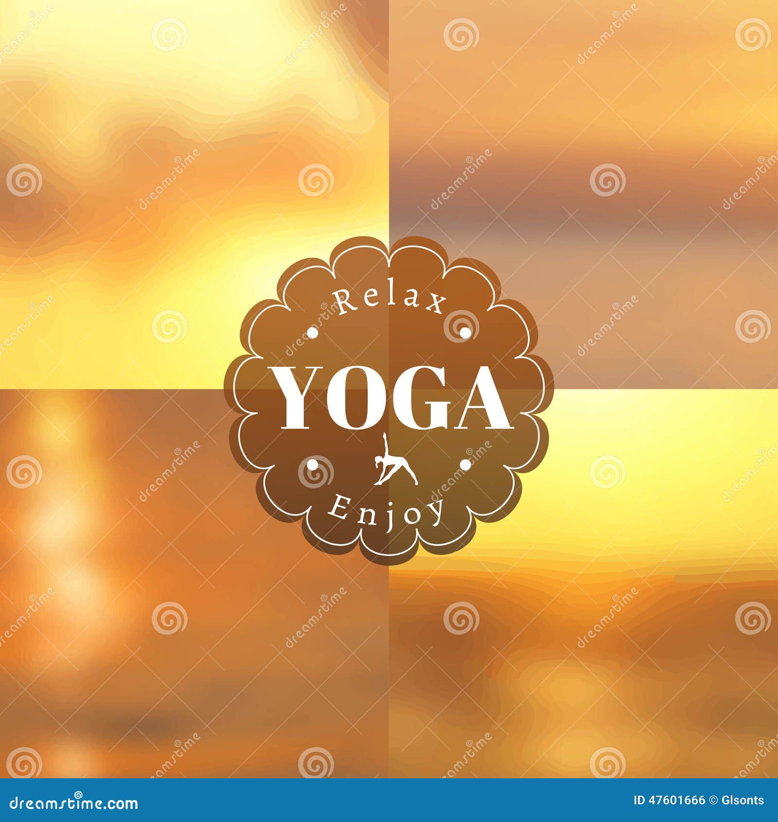 Yoga Illustration. Set Of Textures And Logo For Yoga Posters. EPS,JPG ...