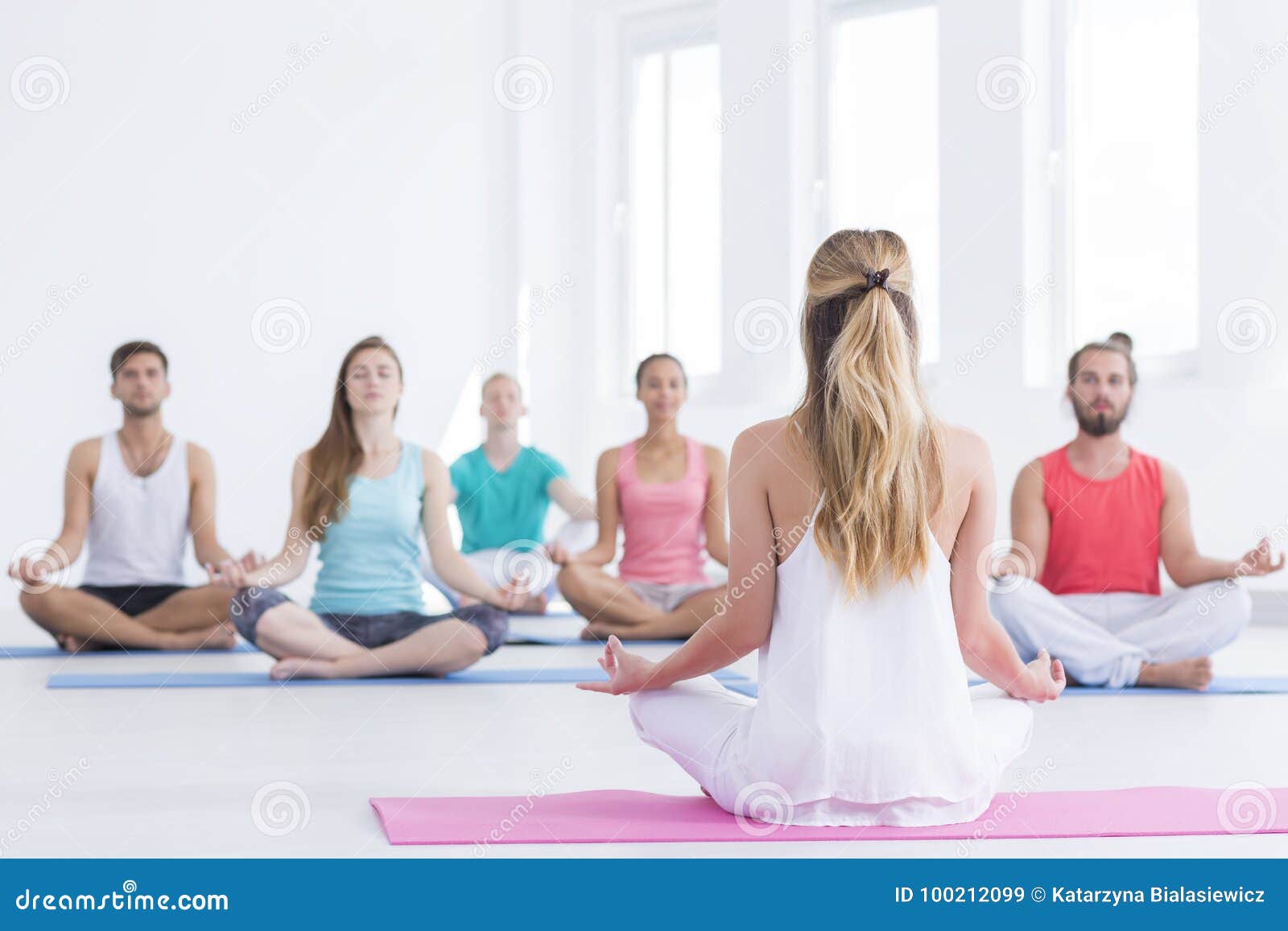 yoga instructor in studio