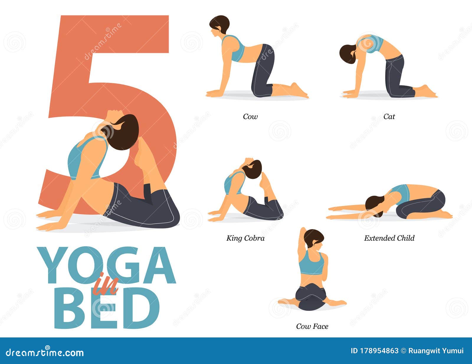 Infographic Yoga Poses Easy Yoga Home Flat Design Beauty Woman Stock Vector  by ©tond.ruangwit@gmail.com 362598770