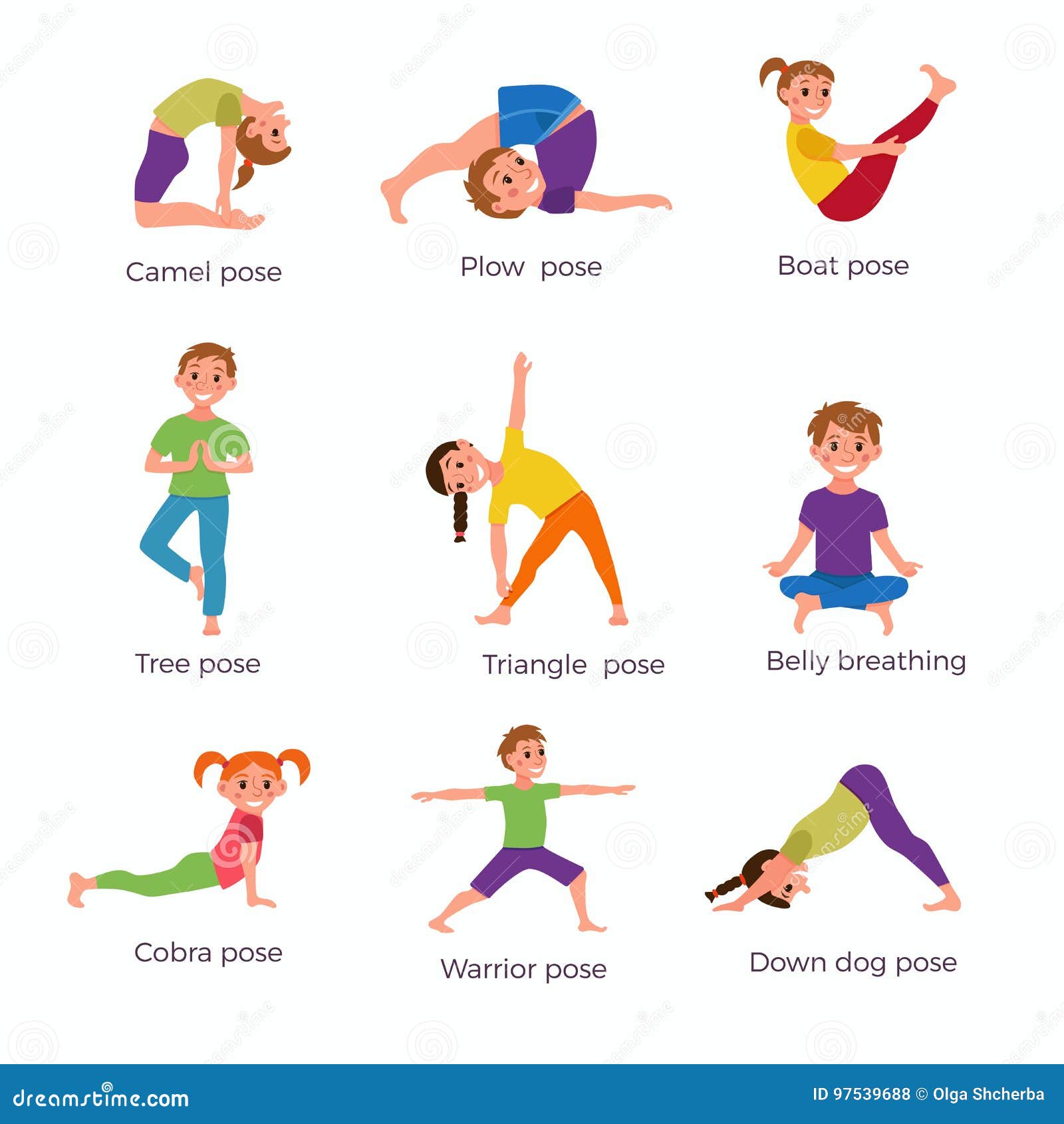 Kids Yoga Poses Wall Art Print for Classroom, Home, or Gift Instant Digital  Download - Etsy