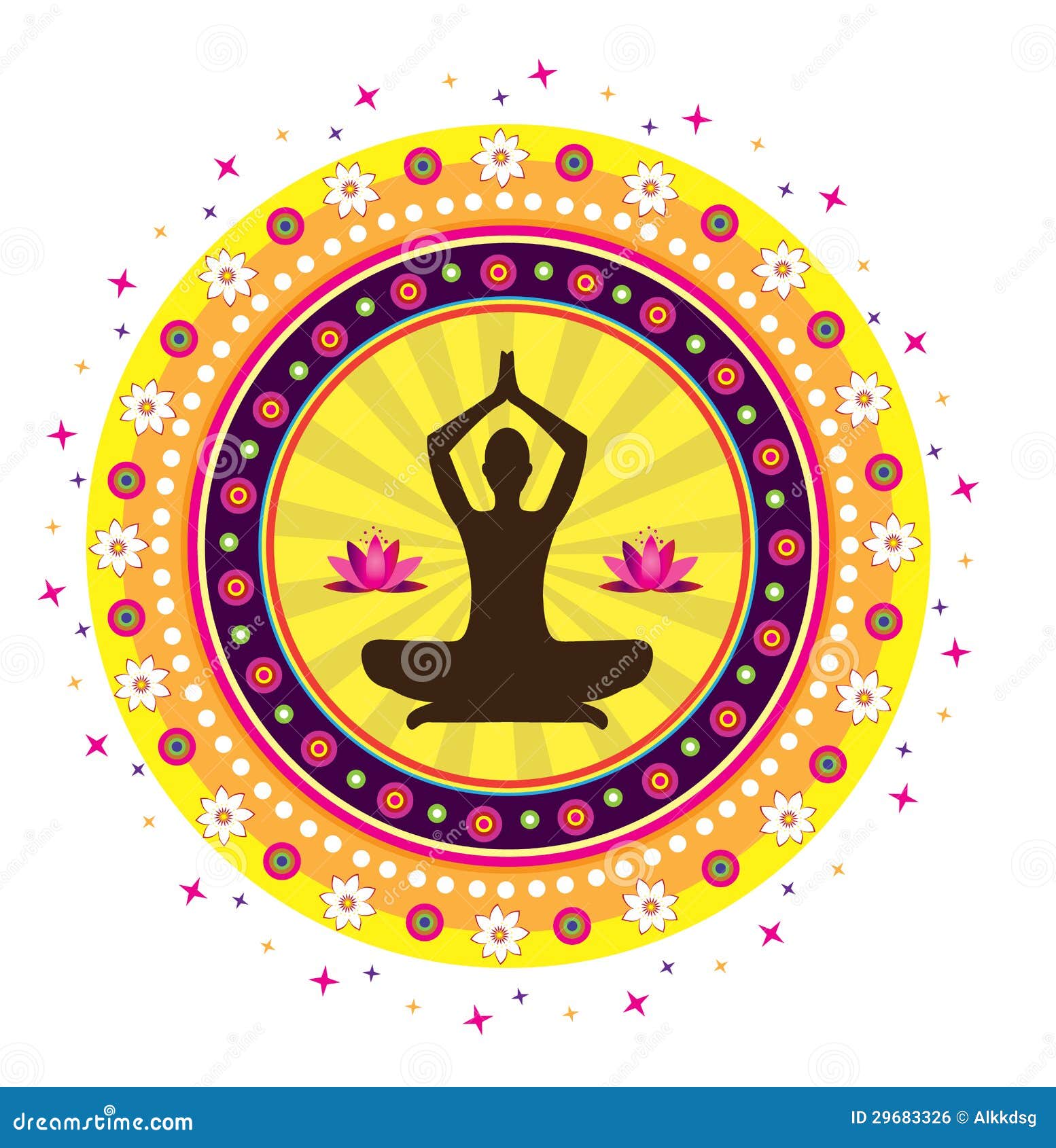 Yoga Lotus Posture Stock Vector Illustration Of Lotus Yoga Lotus Posture Stock Vector Illustration Of Lotus