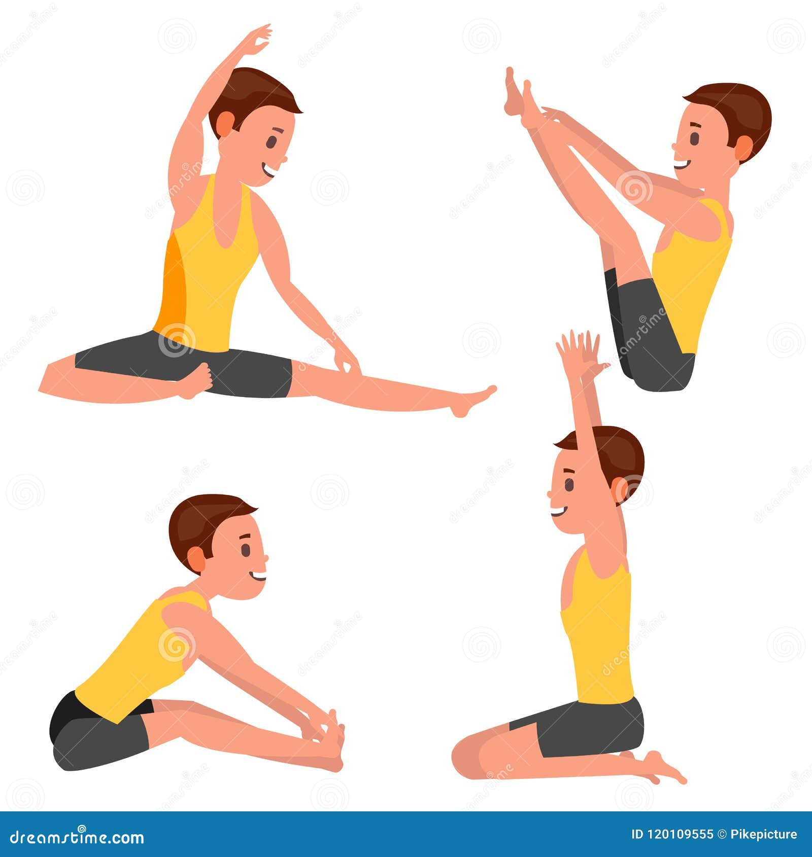 Man and woman in lotus pose yoga meditation line Vector Image