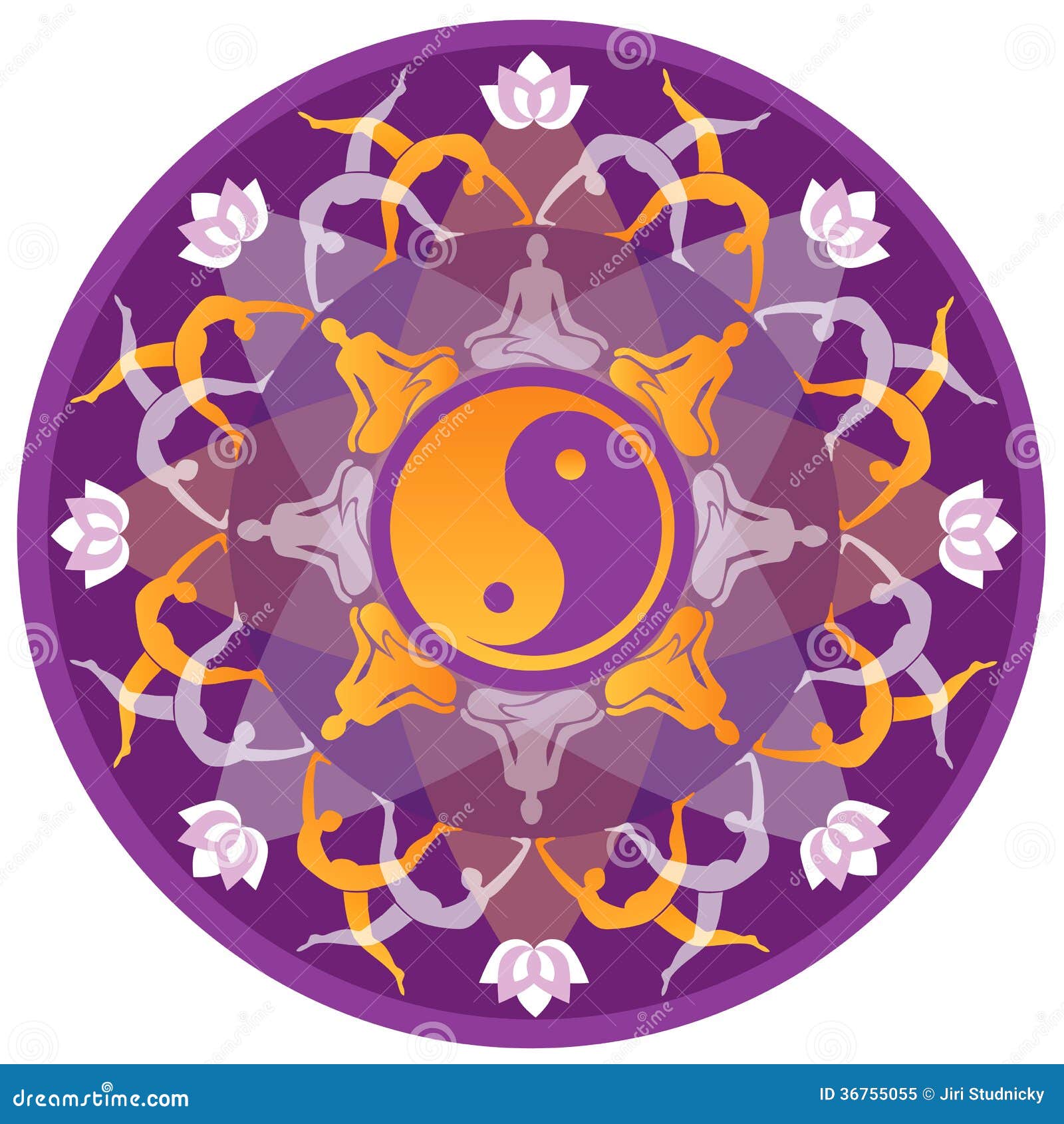 Download Yoga Mandala stock vector. Illustration of icon, hinduism ...