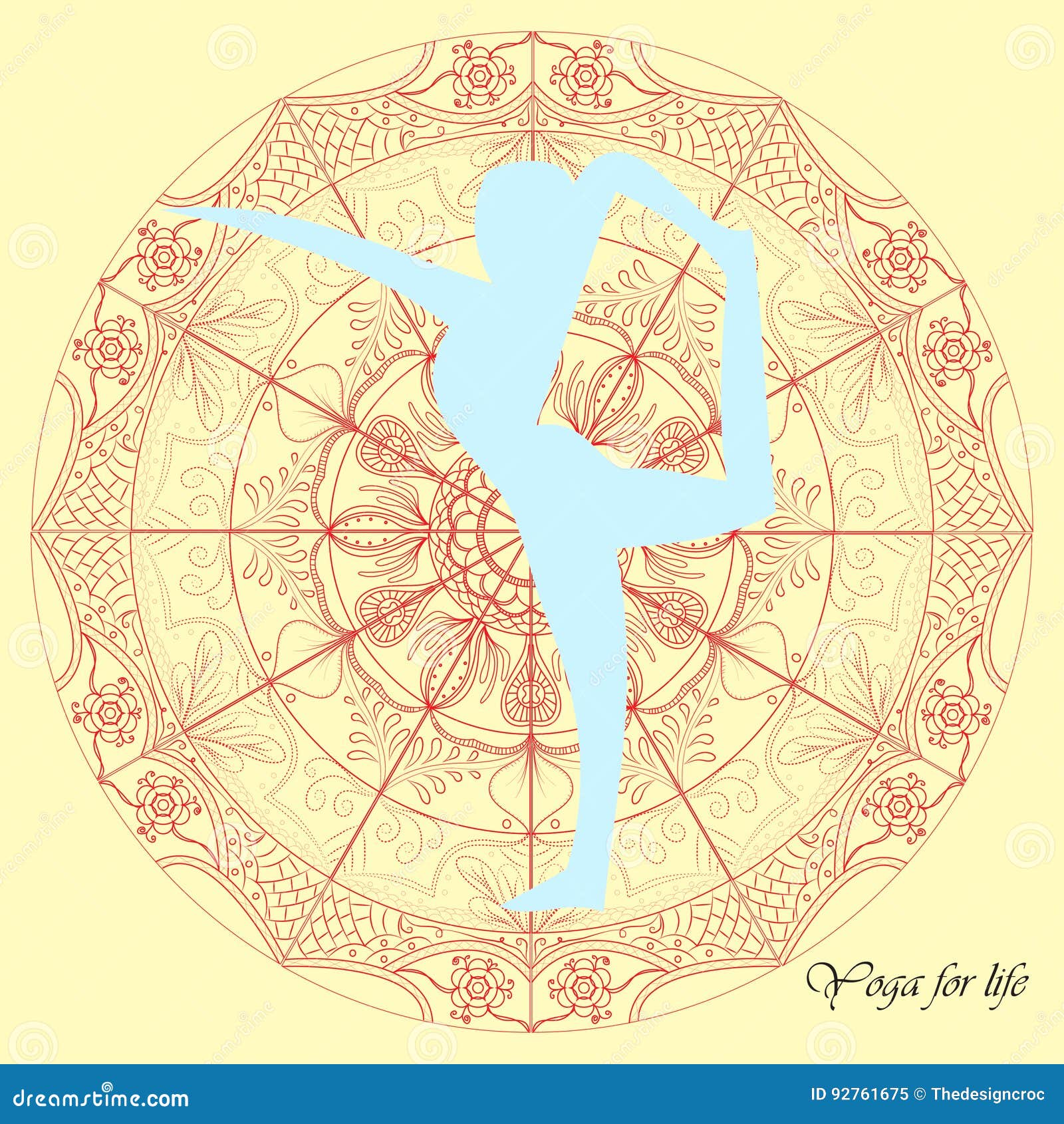 Download Yoga Mandala Illustration Vector. Stock Vector ...