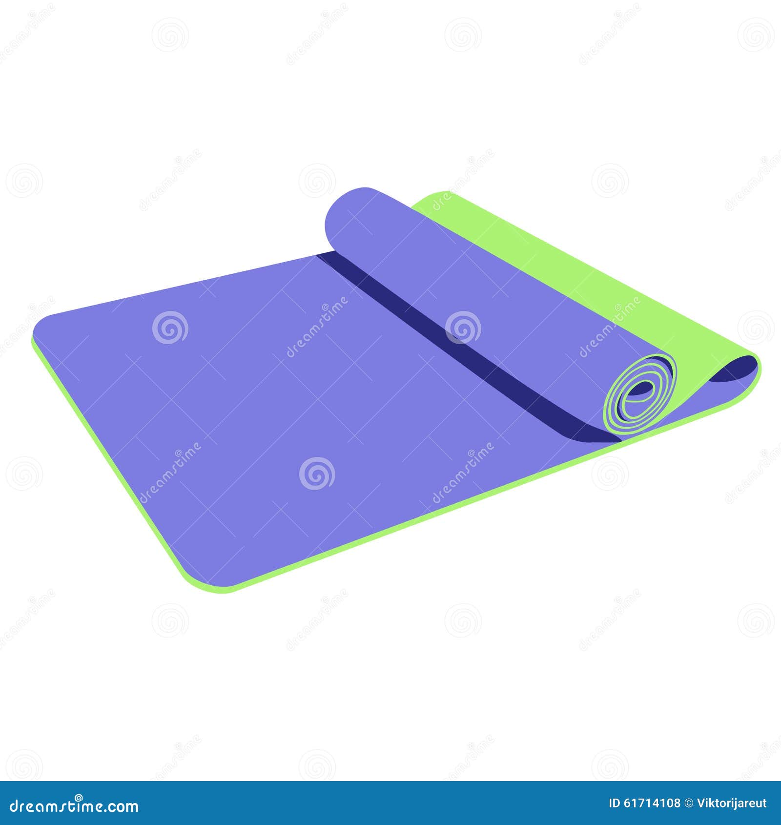 Yoga mat stock illustration. Illustration of realistic 61714108