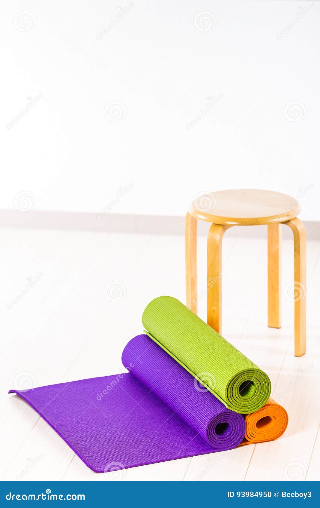 Yoga mats and chairs stock photo. Image of beauty, relax 93984950