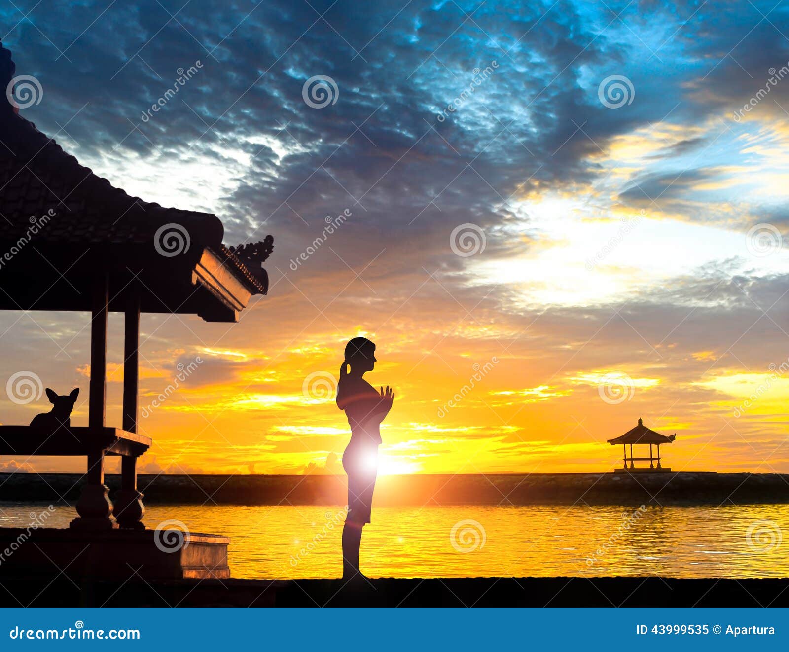 yoga meditation at beach in bali