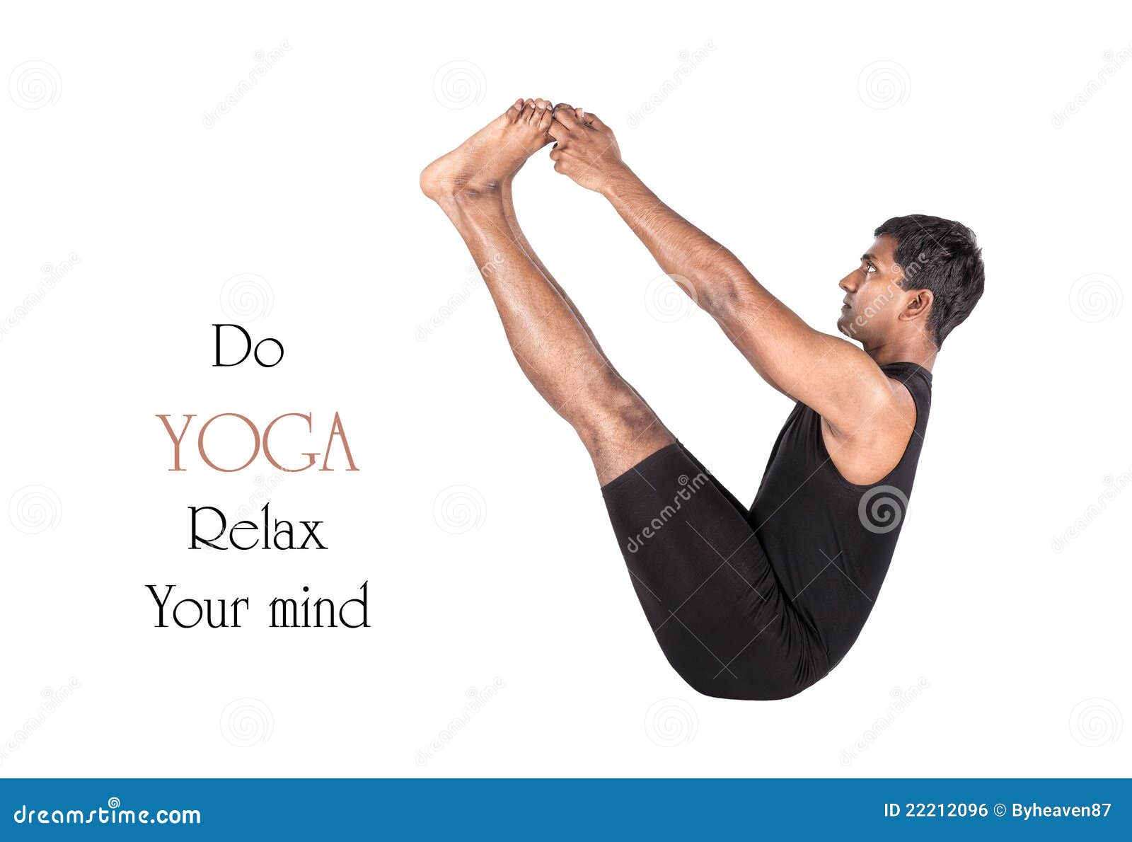 Young woman doing boat pose yoga workout - Stock Illustration [92137462] -  PIXTA