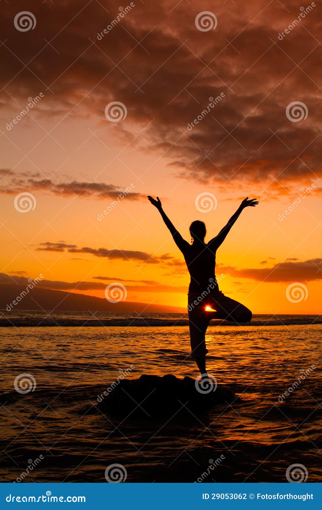 Yoga by the Ocean stock photo. Image of healthy, gold - 29053062