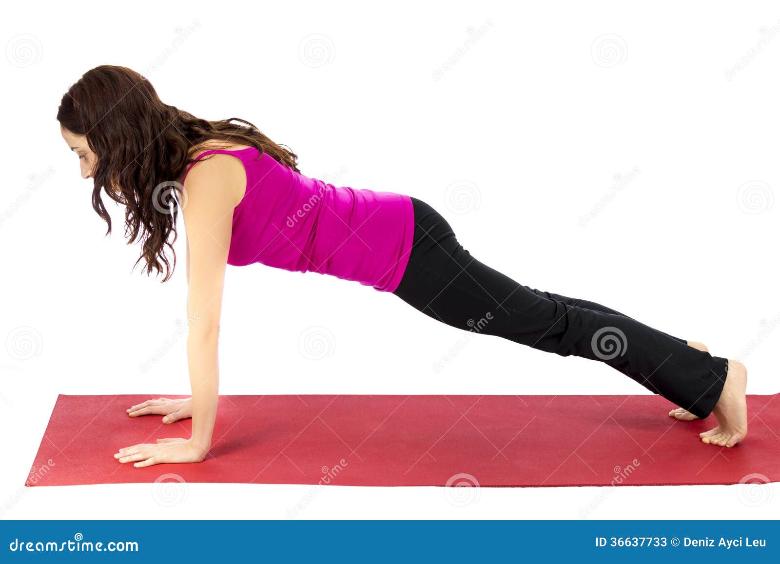 Yoga Plank Pose stock image. Image of athletic, yoga 36637733