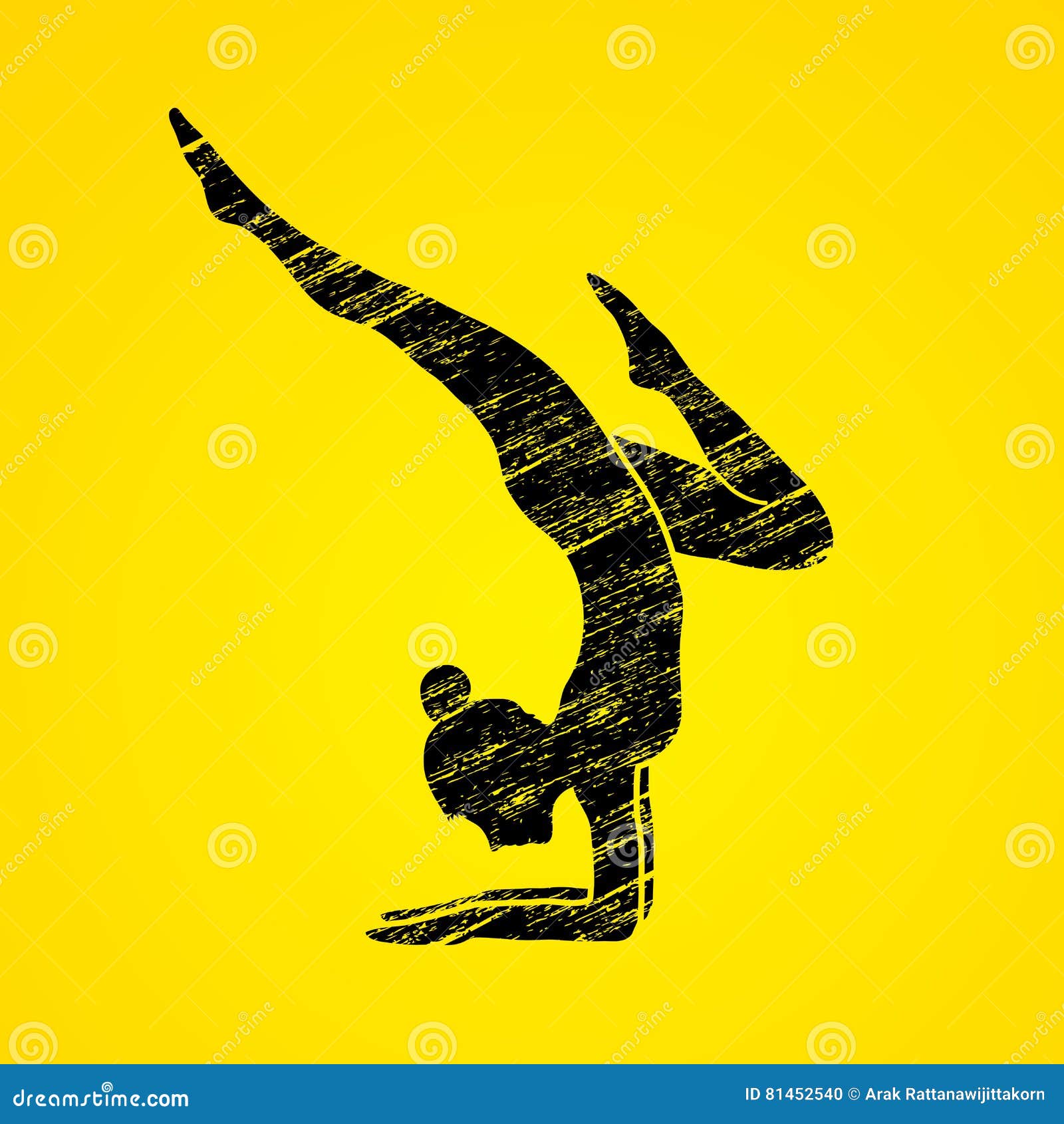 Yoga pose graphic stock vector. Illustration of grunge - 81452540