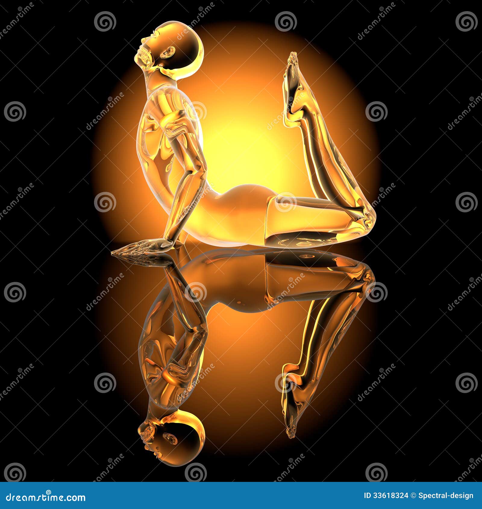 Yoga Pose King Cobra stock illustration. Illustration of meditating