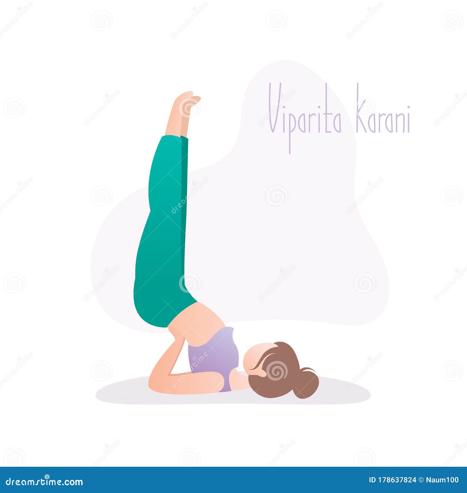 Yoga Pose,legs Up the Wall Pose or Viparita Karani Asana or Mudra in Hatha  Yoga Stock Vector - Illustration of energy, flexible: 178637824