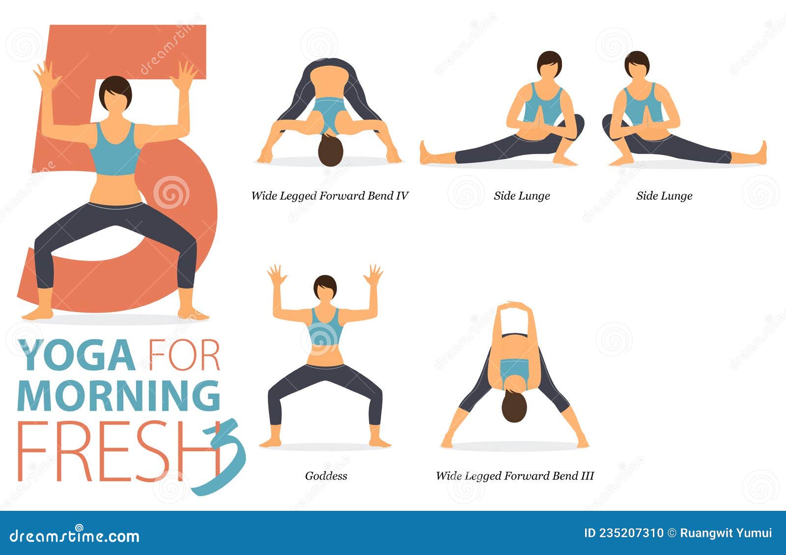 Infographic Yoga Poses Workout Home Concept Yoga Flexibility