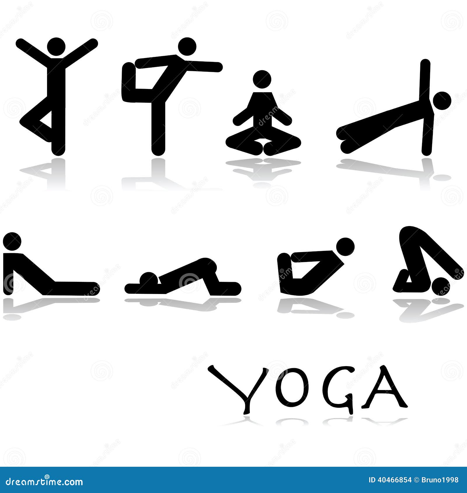 Yoga Poses Stock Vector - Image: 40466854