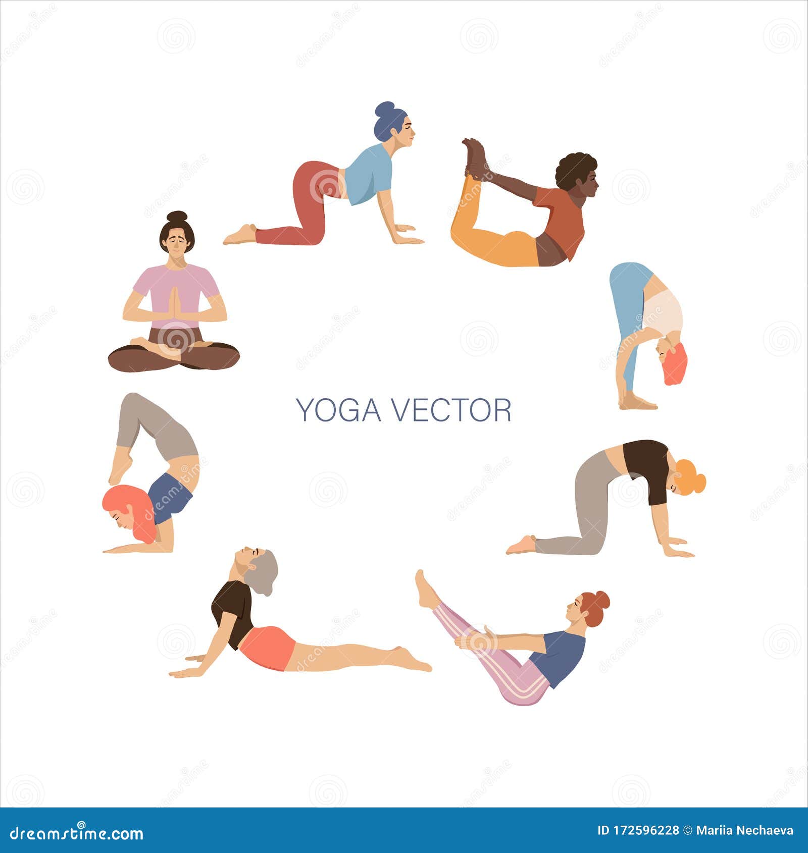 Yoga poses vector frame stock illustration. Illustration of lifestyle