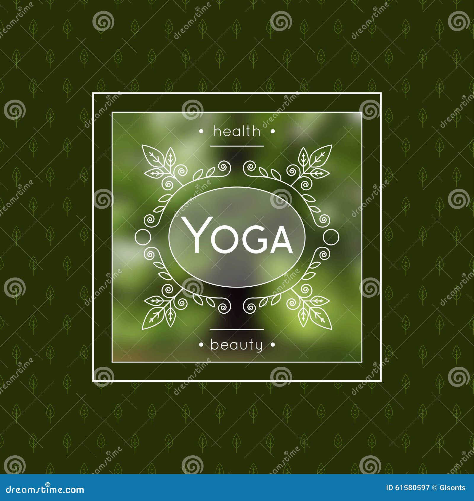 Yoga Poster with Floral Ornament for SPA, Yoga Studio, Beauty Salon ...