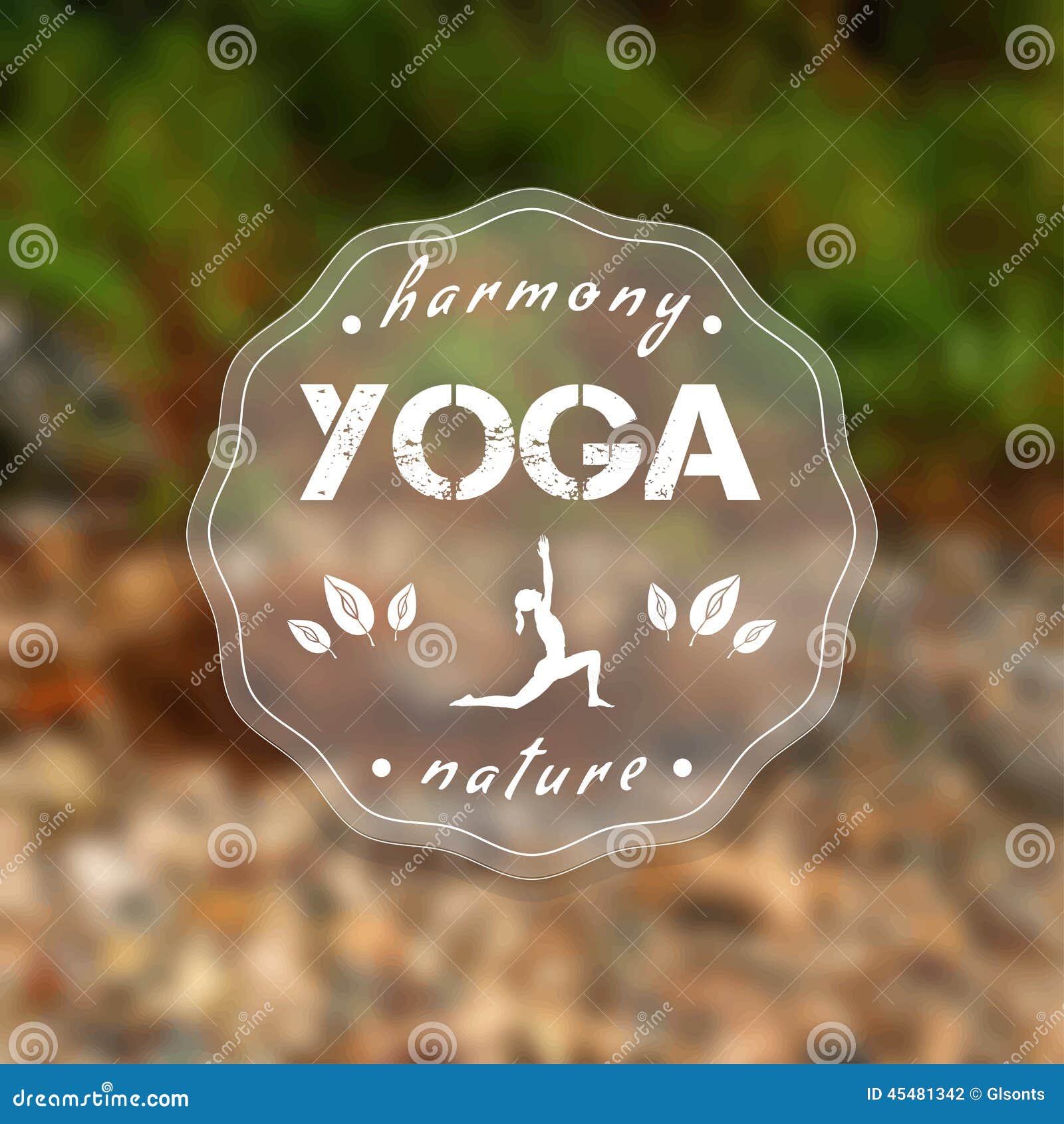 Yoga Poster with a Natural Landscape. EPS,JPG Stock Vector ...