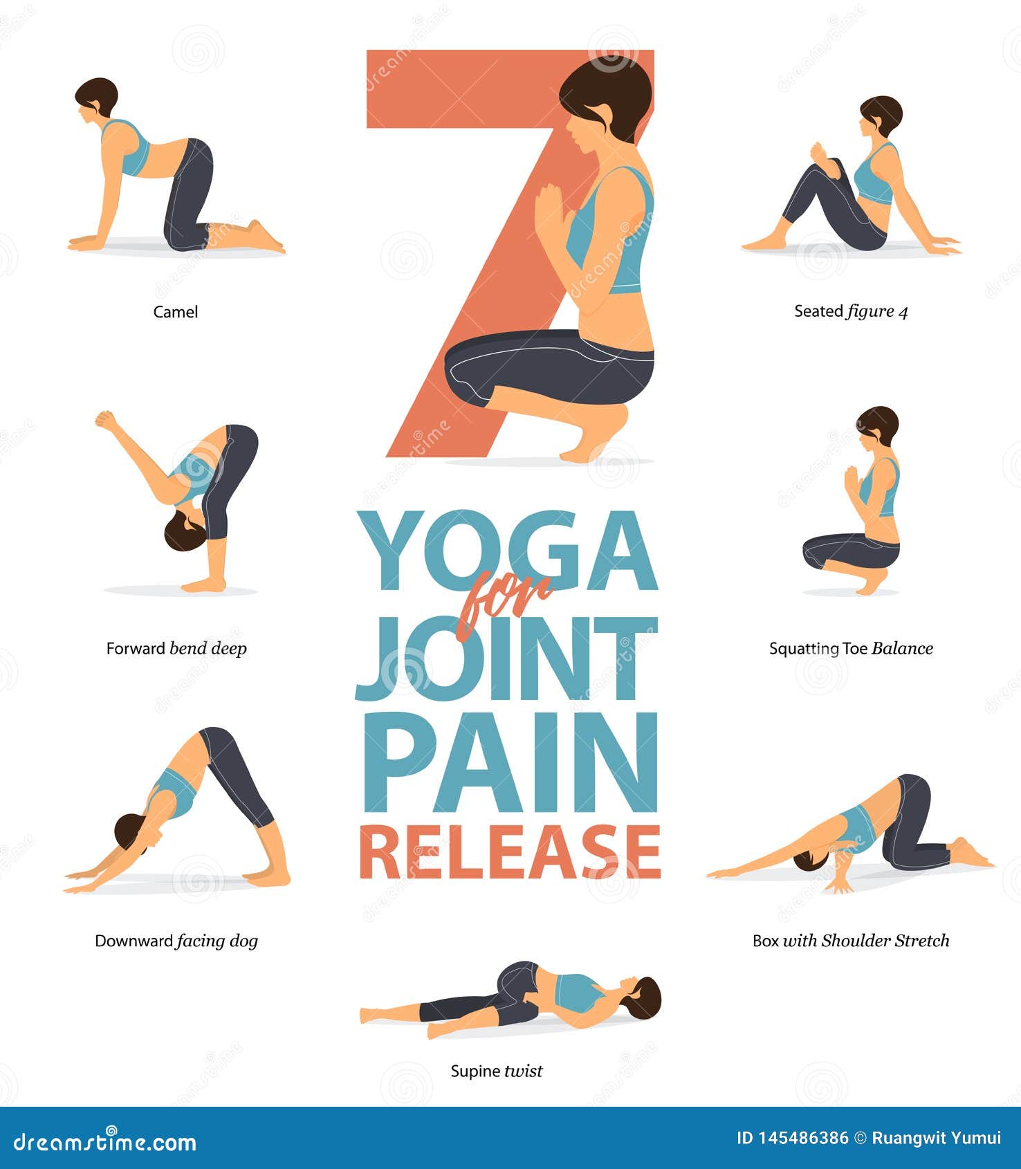 Yoga Postures Female Figures Infographic . 7 Yoga Poses for Joint