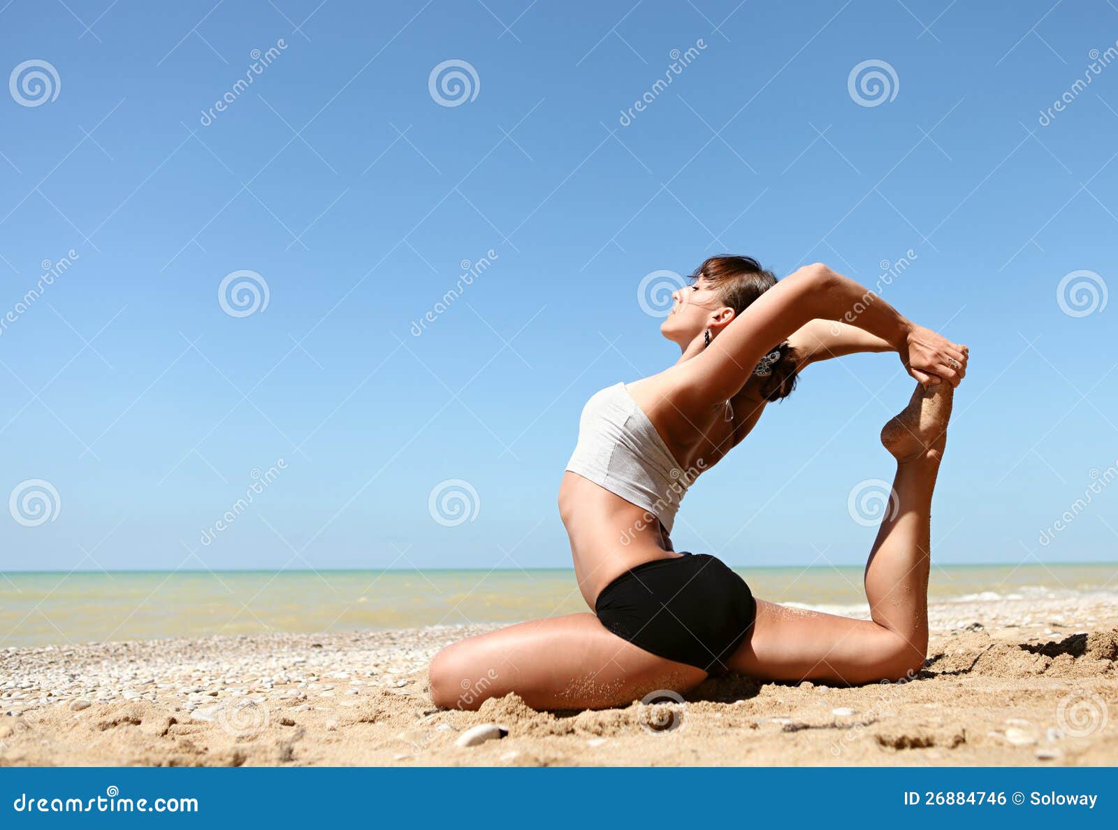 Yoga Practice into the Wild Stock Photo Image of health, beauty 26884746