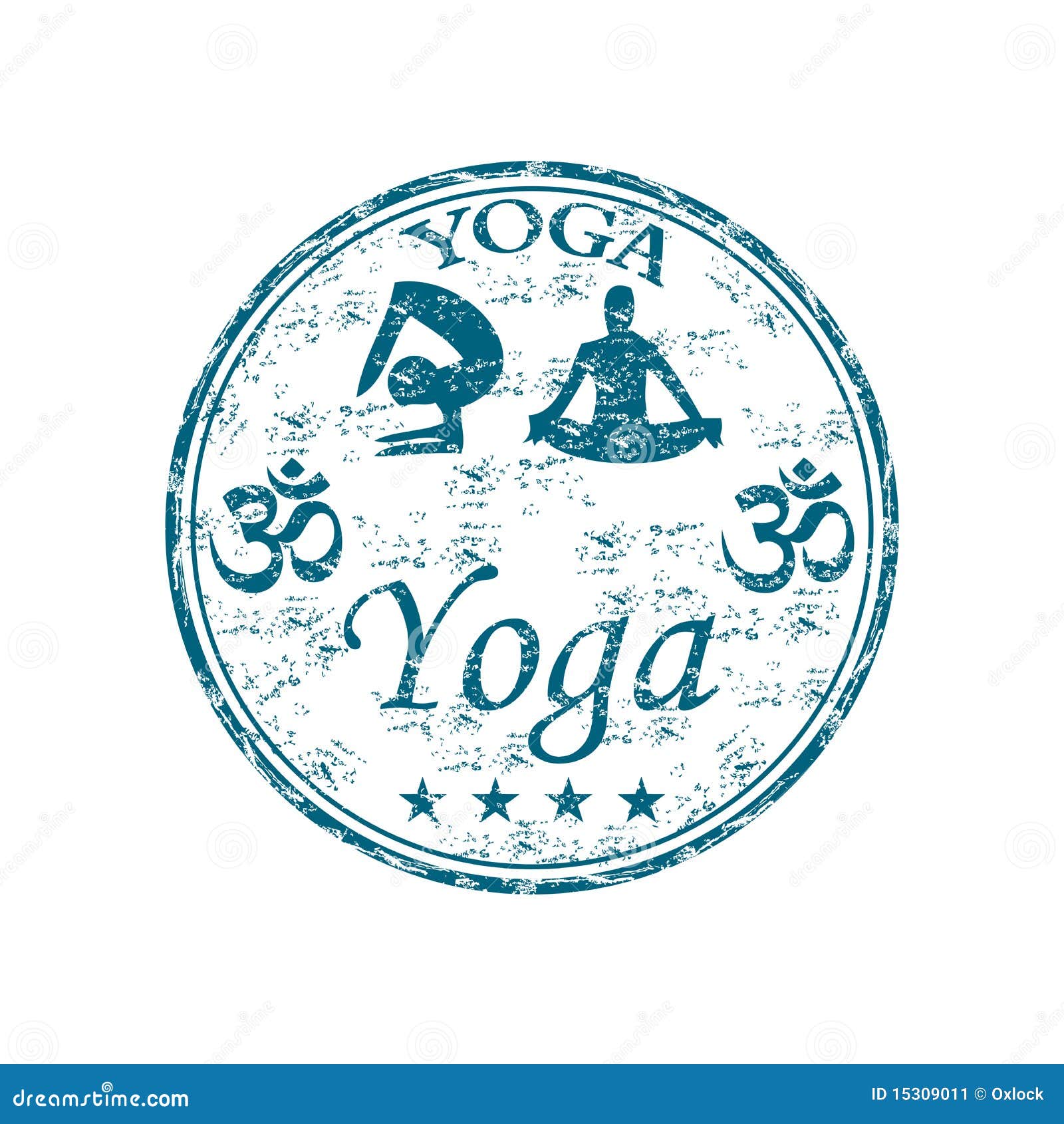 Yoga rubber stamp stock vector. Illustration of practicing 15309011