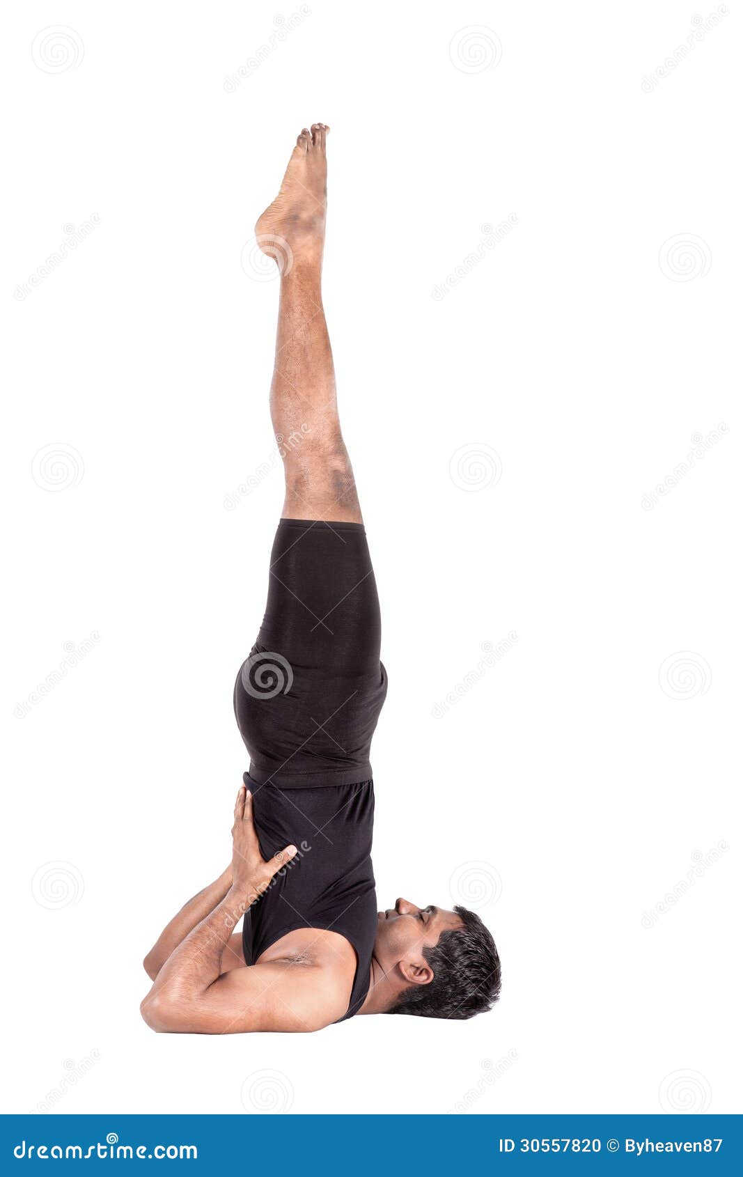 Stand sarvangasana shoulder Cut Out Stock Images & Pictures - Alamy