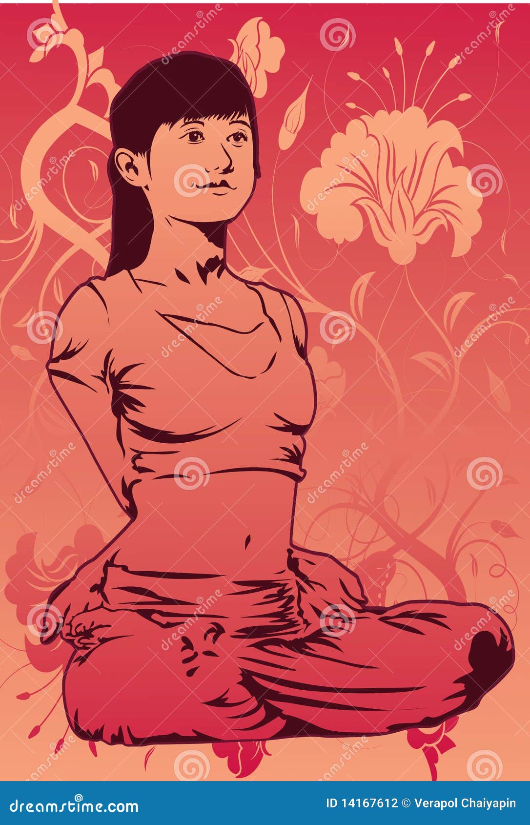Yoga for a Slim and Trim Body Stock Illustration Illustration of healthy, health 14167612
