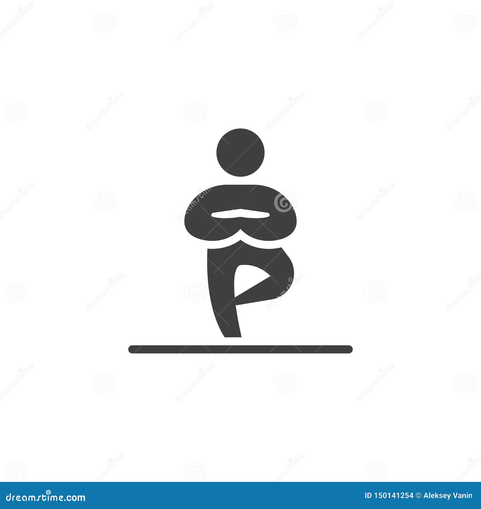 yoga standing pose  icon
