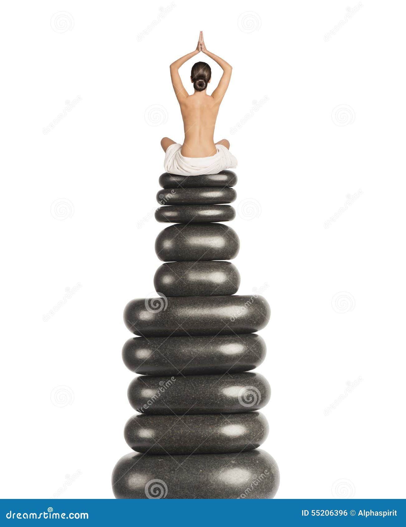 Yoga on stones stock photo. Image of peaceful, lotus 55206396