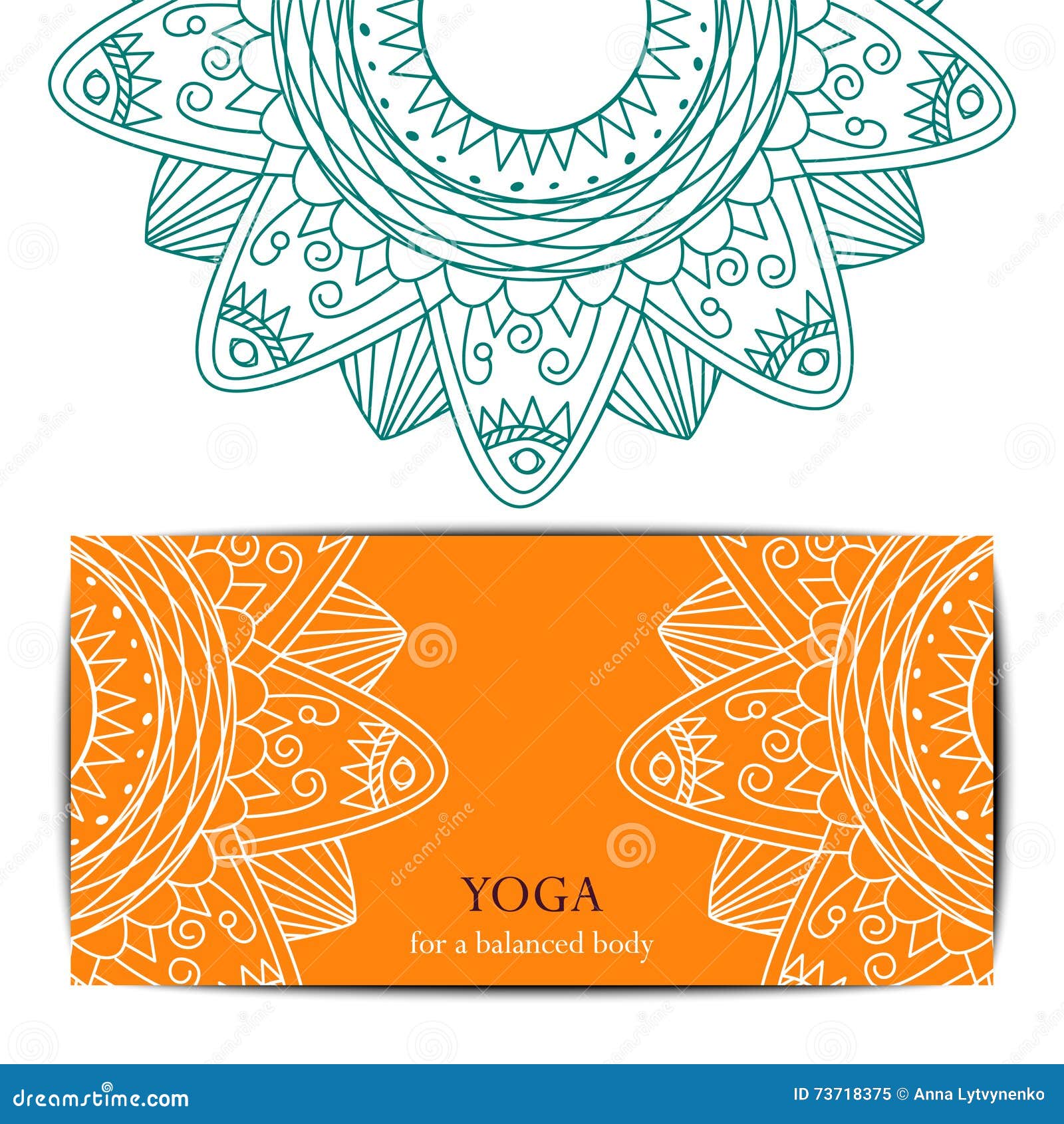 Yoga Studio Gift Card Template Stock Image Image of calm, asia 73718375