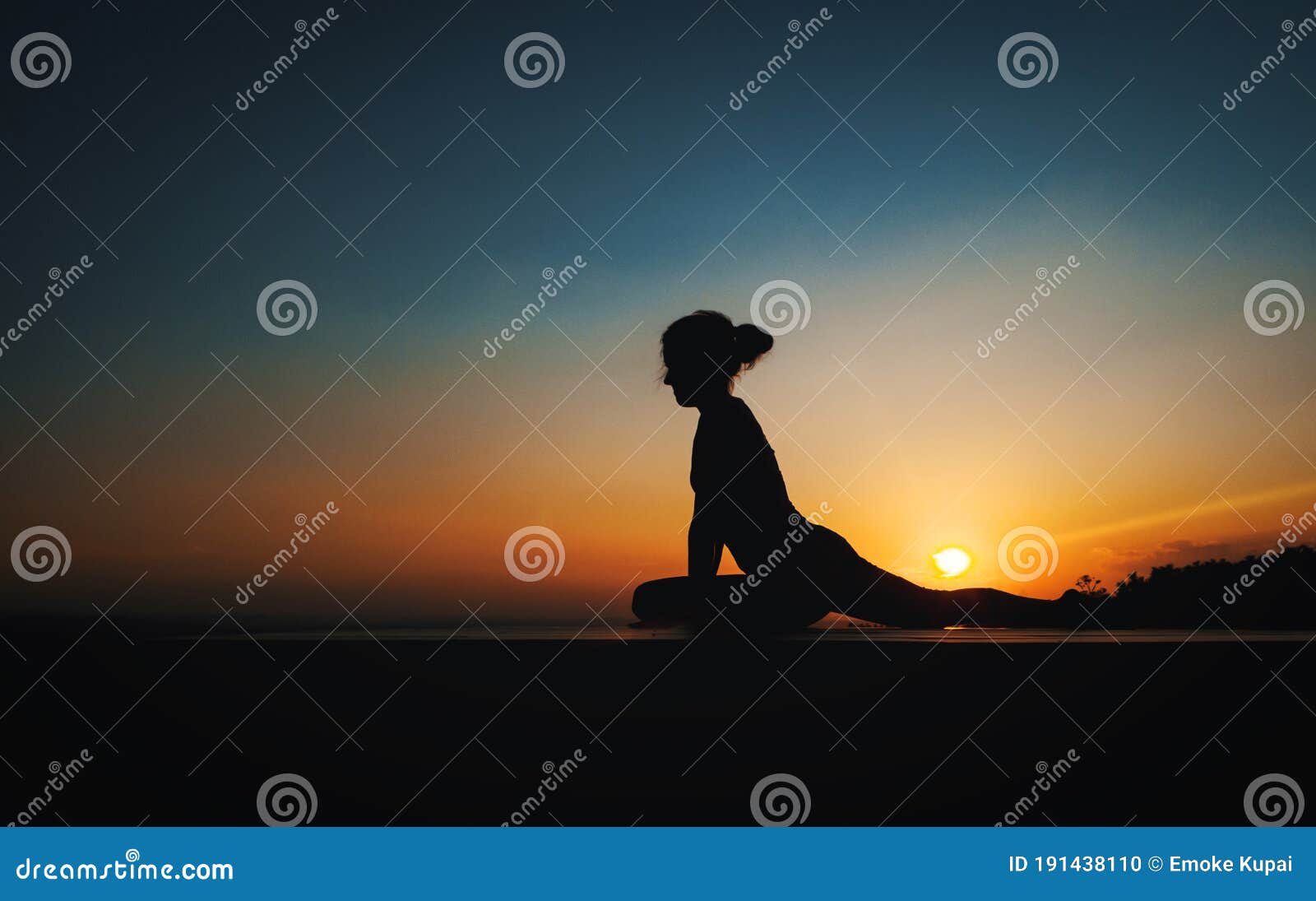 yoga sunset calmness