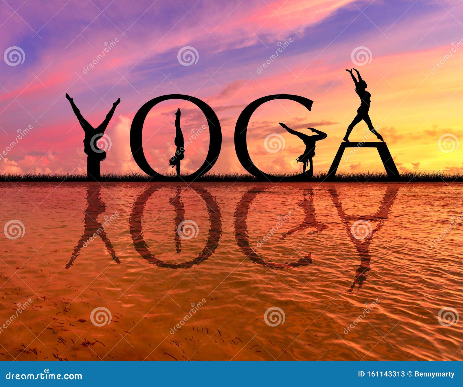 YOGA sunset meditation stock image. Image of beach, female - 161143313