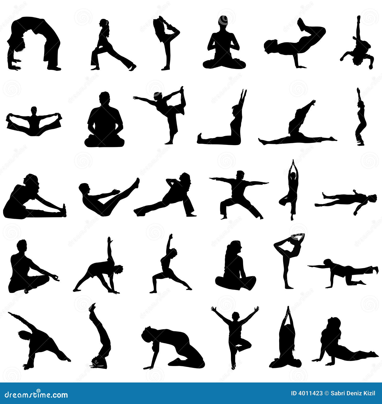 Yoga vector stock vector. Illustration of relax, lady 4011423