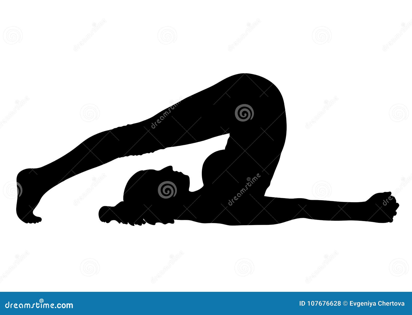 Girls In Different Yoga Poses In Outline Black White Isolated On White  Background Asanas Sports Movements Stock Vector Illustration For Decoration  And Design Web Pages Banners Posters Magazine Stock Illustration - Download