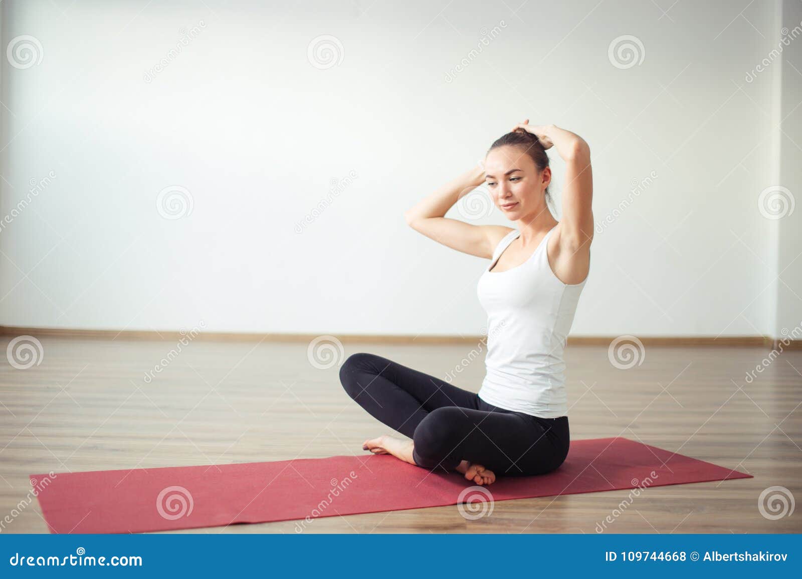 Women Preparing for Doing Yoga. Do Hairstyle Stock Photo Image of healthy, pose 109744668