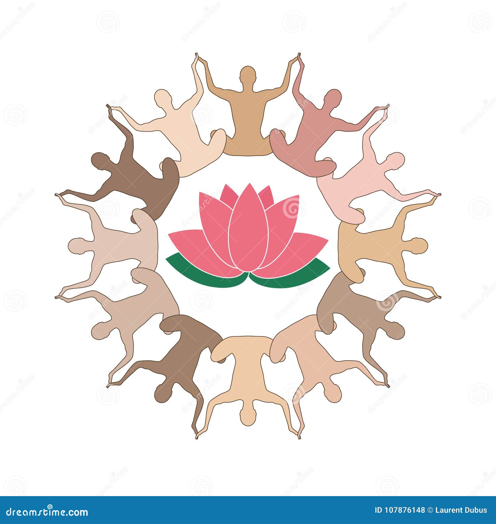 yoga and zen - logo lotus collection