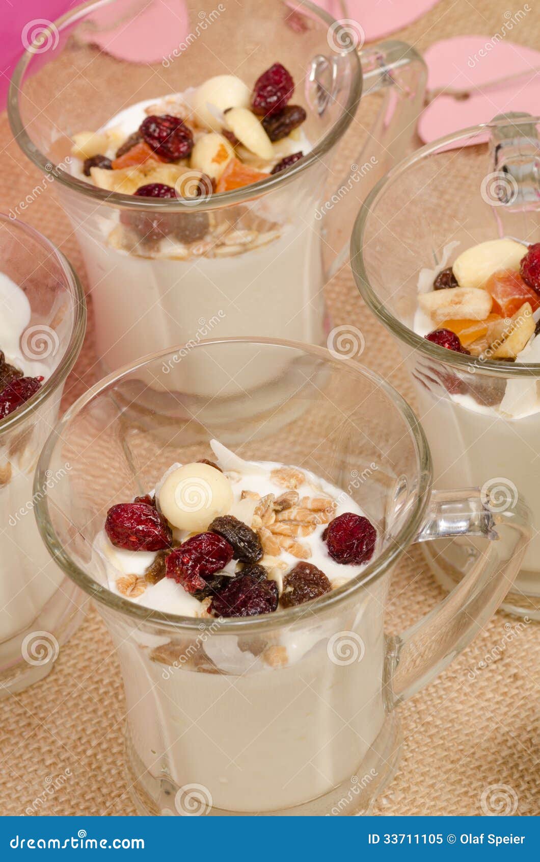 Yoghurt dessert stock image. Image of assortment, dried 33711105