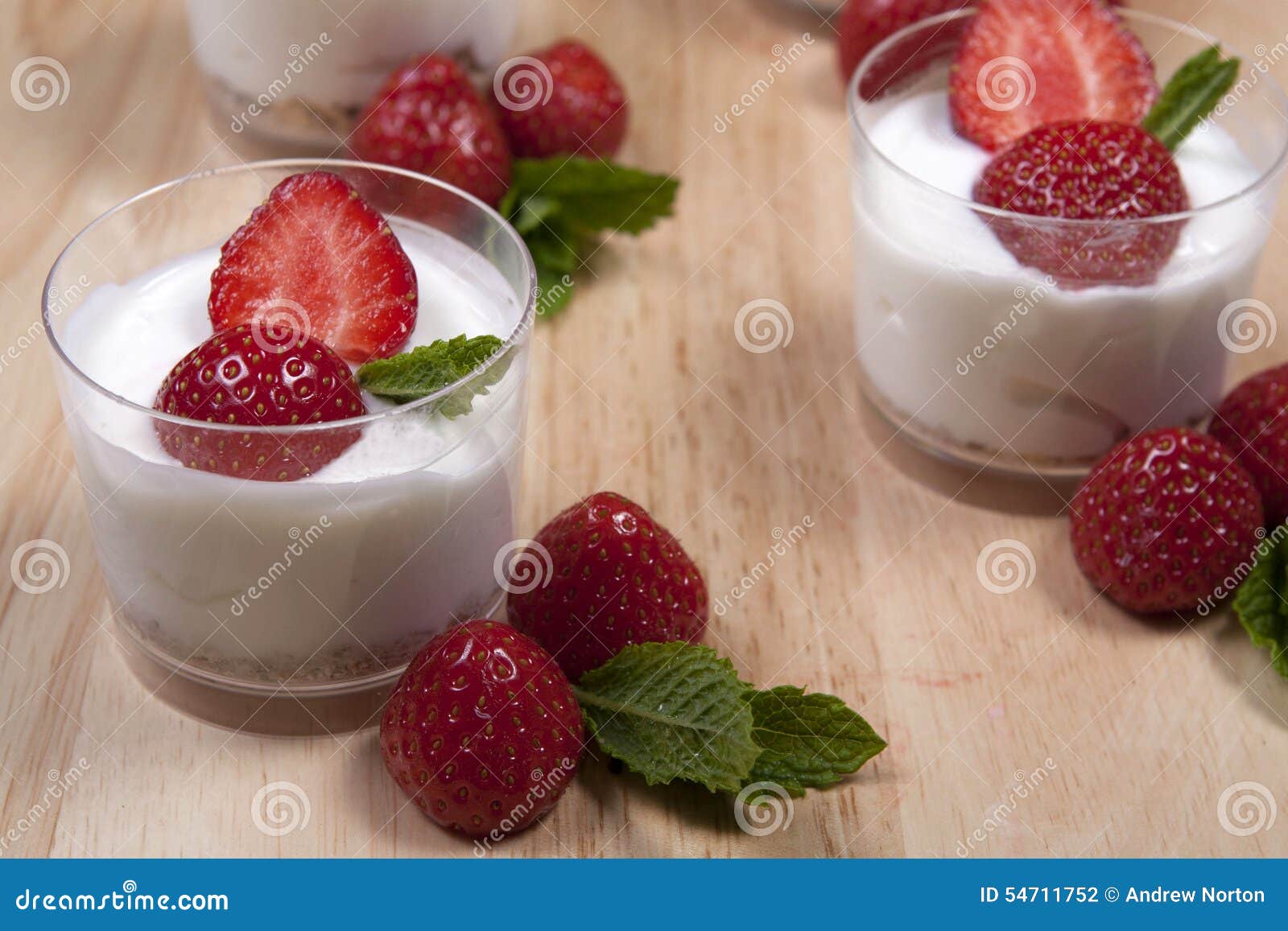 Yoghurt and fruit dessert stock photo. Image of individual 54711752