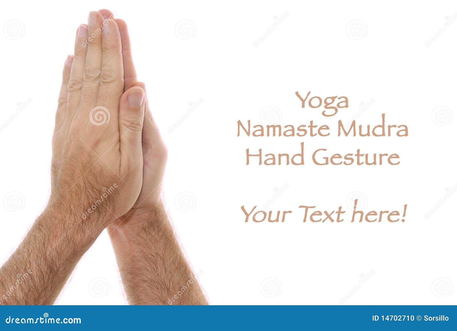 Yogic Hand Position Namaste Anjali Mudra on White Stock Photo ...