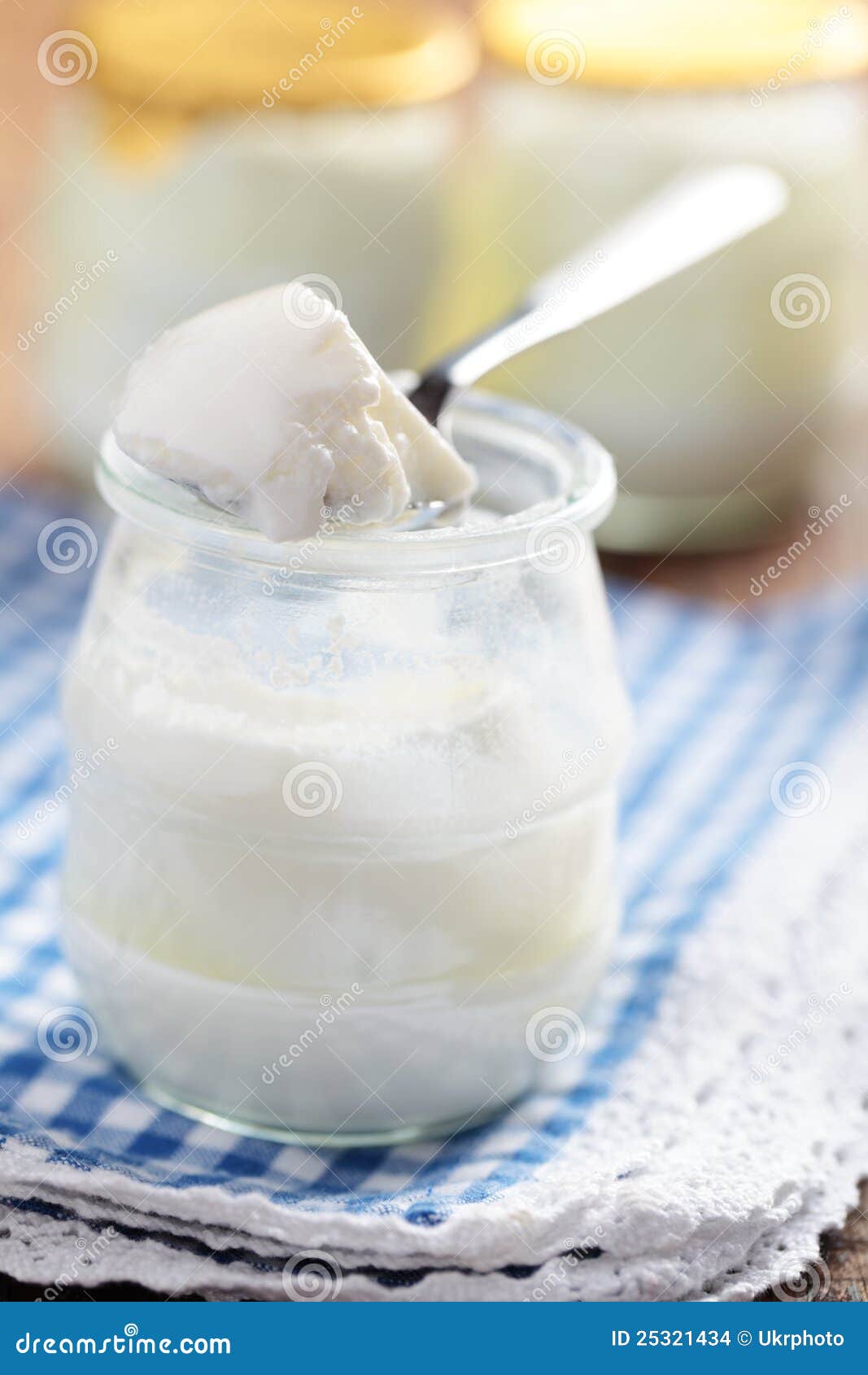 Yogurt stock photo. Image of breakfast, meal, blue, teaspoon 25321434