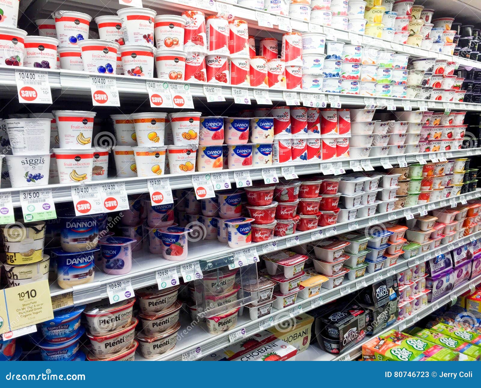 Yogurt Aisle editorial stock photo. Image of store, brands 80746723